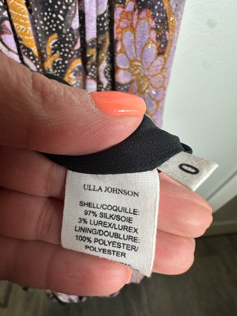 ULLA JOHNSON Annalise Silk  Maxi Dress Size 0 - Picture 13 of 16